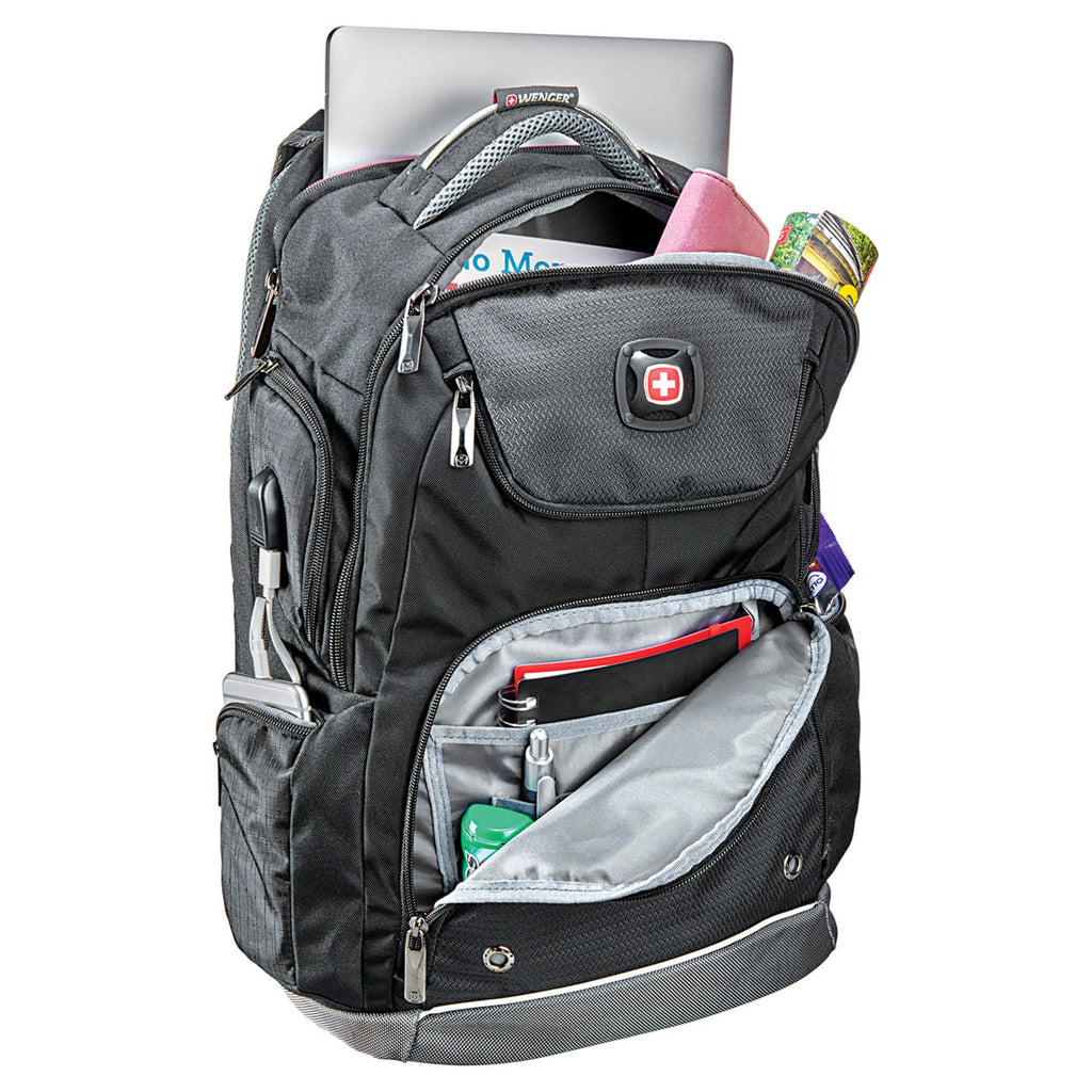 Wenger Black Odyssey Pro-Check 17" Computer Backpack