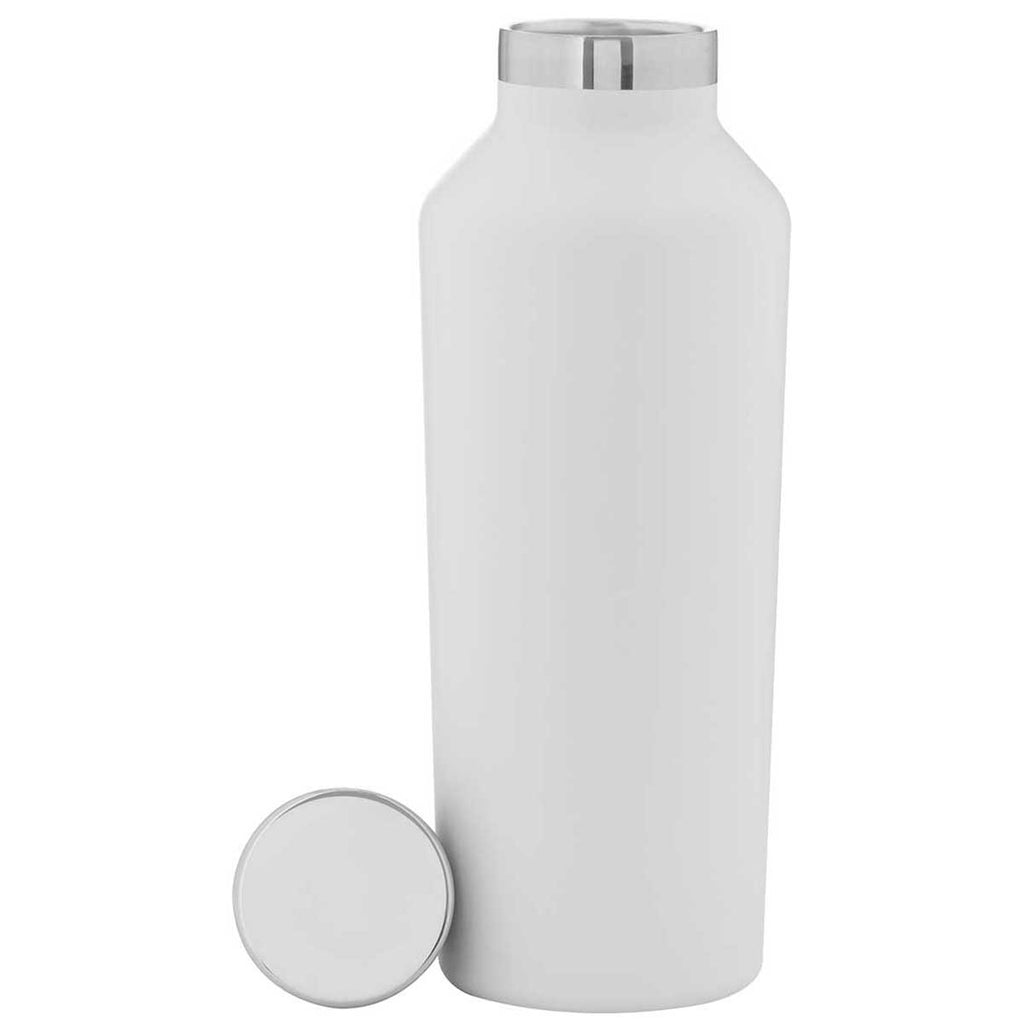 H2Go Matte White 16.9 oz Manhattan Stainless Steel Bottle