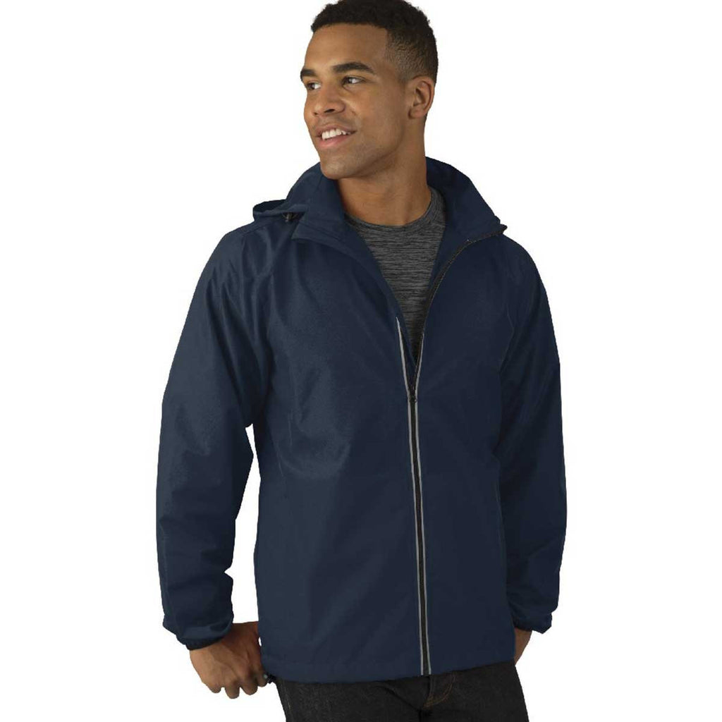 Charles River Men's Navy Pack-N-Go Full Zip Reflective Jacket