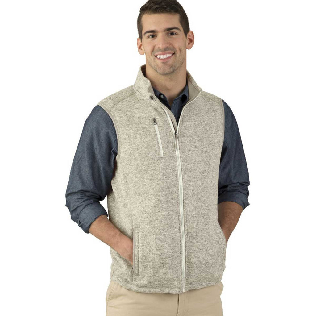 Charles River Men's Oatmeal Heather Pacific Heathered Vest