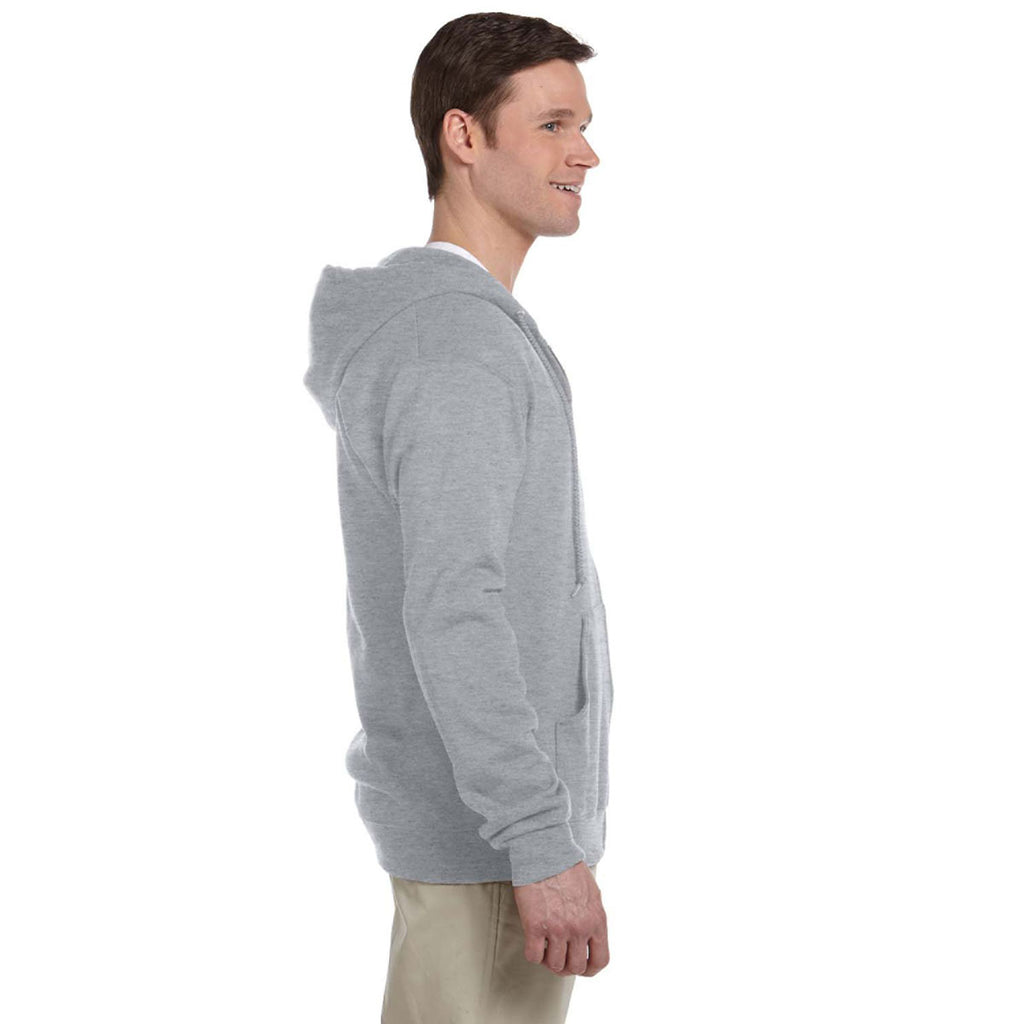 Jerzees Men's Athletic Heather 8 Oz. Nublend Fleece Full-Zip Hood