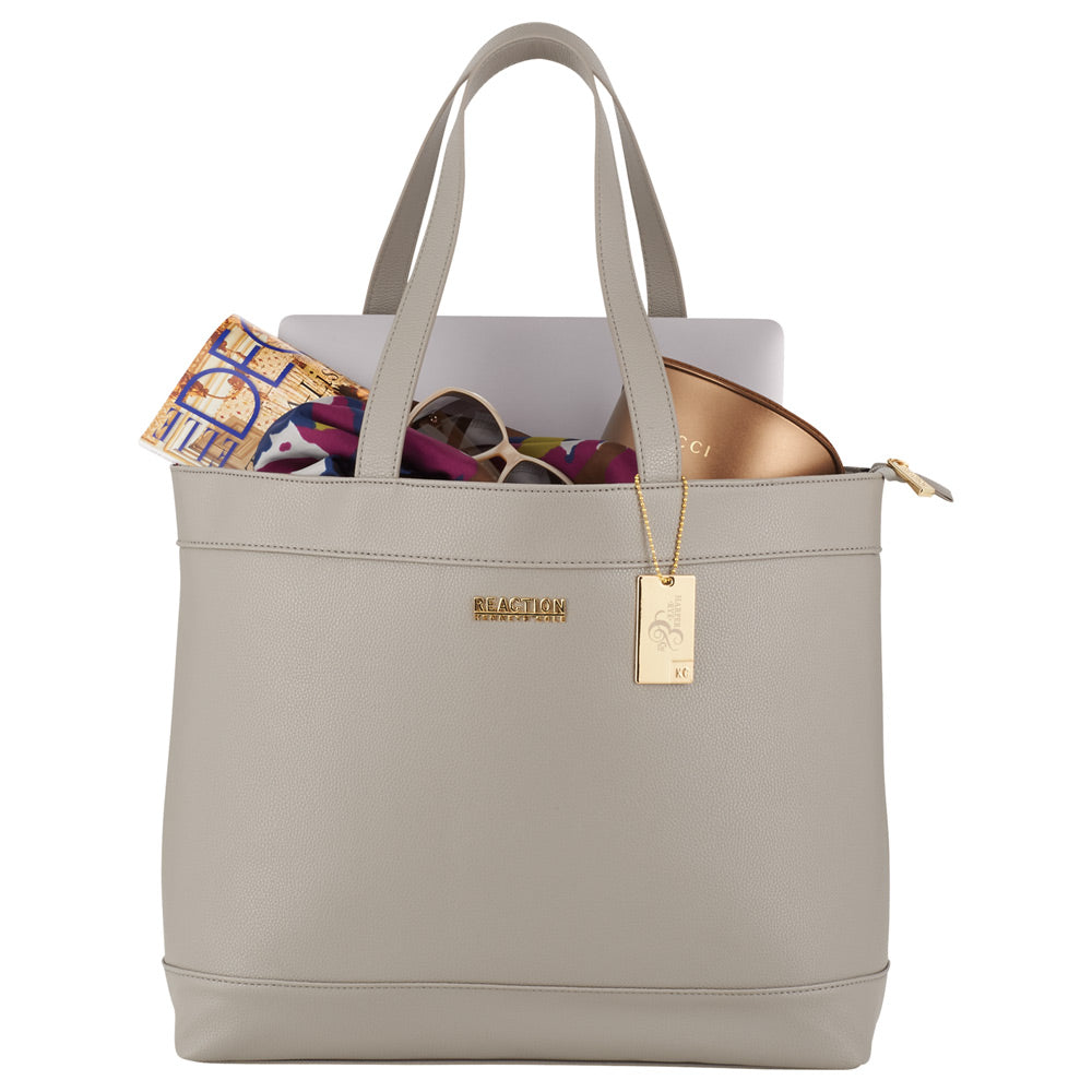 Kenneth Cole Light Grey 15" Computer Pebbled Tote
