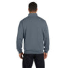 Jerzees Men's Charcoal Grey 8 Oz. Nublend Quarter-Zip Cadet Collar Sweatshirt