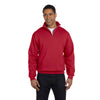 Jerzees Men's True Red 8 Oz. Nublend Quarter-Zip Cadet Collar Sweatshirt