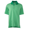 adidas Golf Men's ClimaLite Amazon Green Classic Stripe S/S Polo