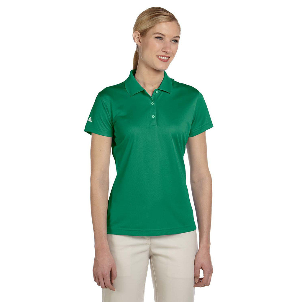 adidas Golf Women's ClimaLite Amazon Green S/S Basic Polo