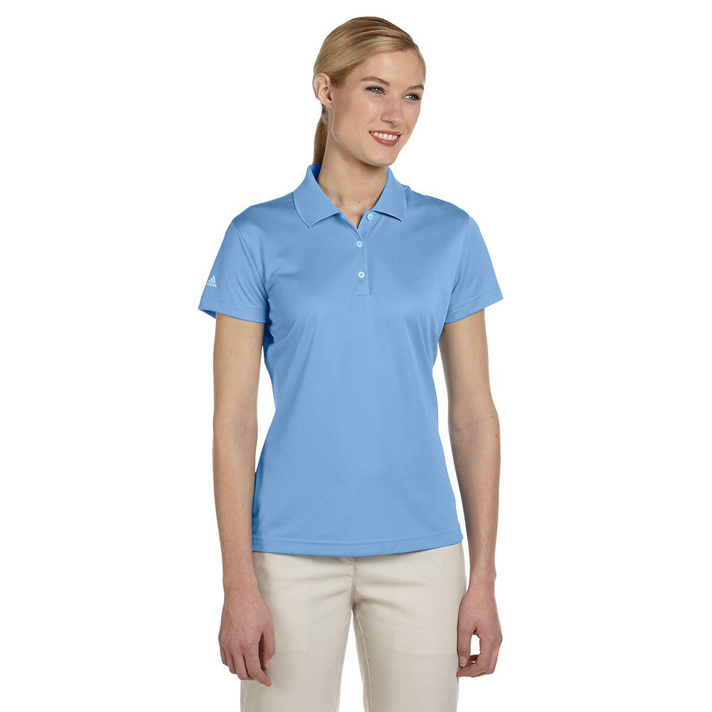 adidas Golf Women's ClimaLite Coast Blue S/S Basic Polo