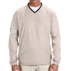 adidas Golf Men's ClimaLite Ecru Colorblock V-Neck Wind Shirt
