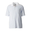 adidas Golf Men's ClimaLite White/Coast Blue Pencil Stripe S/S Polo