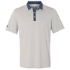 adidas Golf Men's Stone/Mineral Blue/White Climacool Performance Colorblock Sport Shirt