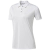 adidas Golf Women's White Performance Sport Shirt