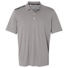 adidas Golf Men's Medium Grey Heather/Black/Mid Grey Climacool 3-Stripes Shoulder Polo