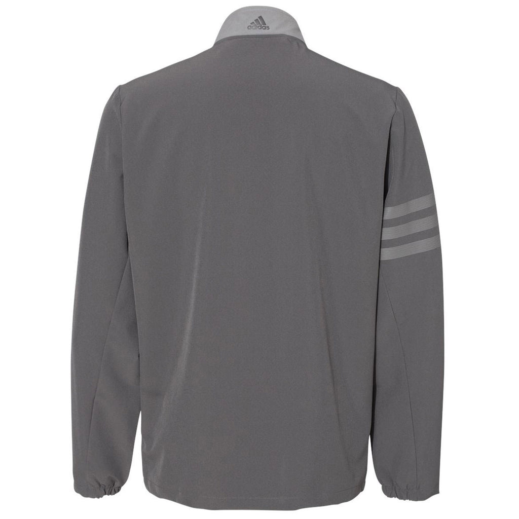 adidas Men's Grey Five/Grey Three Climastorm 3 Stripe Jacket