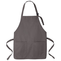 Port Authority Charcoal Medium-Length Two-Pocket Bib Apron