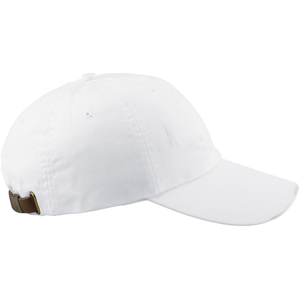 Adams White 6 Panel Low-Profile Washed Pigment-Dyed Cap