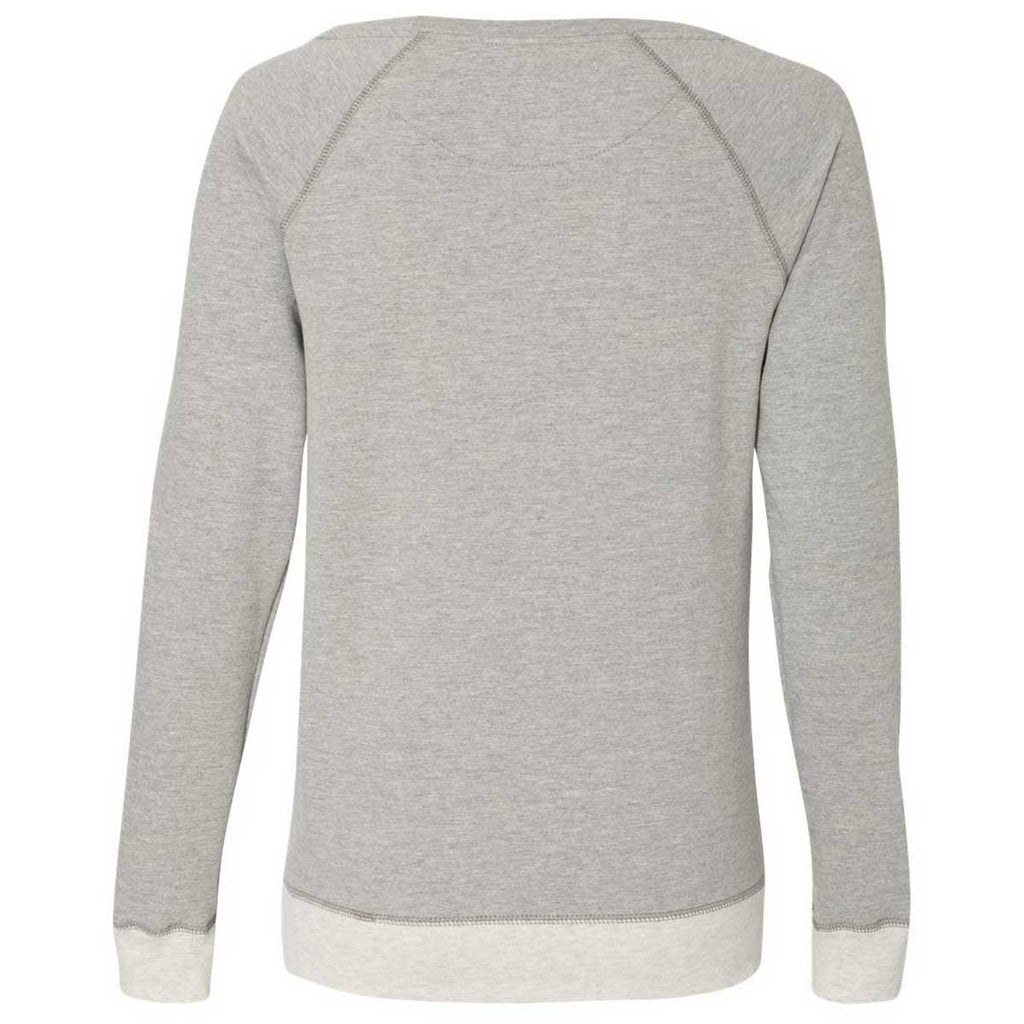 Champion Women's Oxford Grey/Oatmeal Heather Originals French Terry Boat Neck Sweatshirt