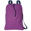Port Authority Hyacinth/Navy Canvas Cinch Pack