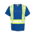 ML Kishigo Men's Blue/Lime Enhanced Visibility Pocket T-Shirt