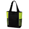 Port Authority Black/ Bright Lime Improved Panel Tote