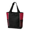 Port Authority Black/ Red Improved Panel Tote