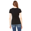Bella + Canvas Women's Black Jersey Short-Sleeve V-Neck T-Shirt