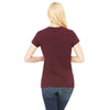 Bella + Canvas Women's Maroon Jersey Short-Sleeve V-Neck T-Shirt