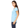 Bella + Canvas Women's Ocean Blue Jersey Short-Sleeve V-Neck T-Shirt