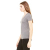 Bella + Canvas Women's Deep Heather Jersey Short-Sleeve Deep V-Neck T-Shirt