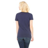 Bella + Canvas Women's Navy Jersey Short-Sleeve Deep V-Neck T-Shirt