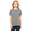Bella + Canvas Women's Grey Triblend Relaxed Jersey Short-Sleeve T-Shirt