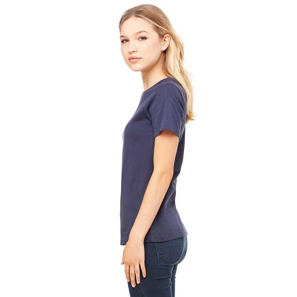 Bella + Canvas Women's Navy Relaxed Jersey Short-Sleeve T-Shirt