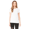 Bella + Canvas Women's Solid White Triblend Short-Sleeve T-Shirt