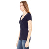 Bella + Canvas Women's Midnight Tissue Jersey Short-Sleeve Deep V-Neck T-Shirt