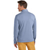 Brooks Brothers Men's Aegean Blue Heather Mid-Layer Stretch Half Zip