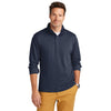 Brooks Brothers Men's Navy Blazer Heather Mid-Layer Stretch Half Zip