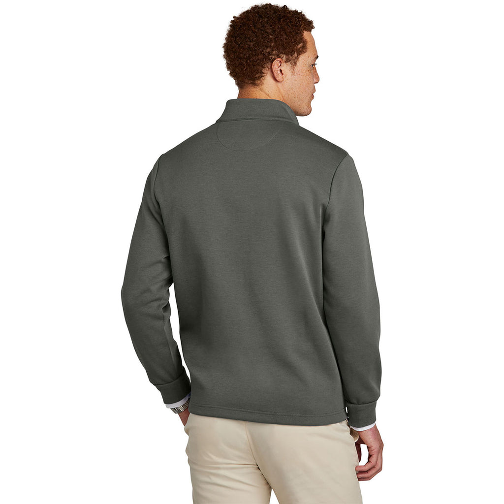 Brooks Brothers Men's Windsor Grey Double Knit Quarter Zip