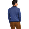 Brooks Brothers Men's Navy/Compass Blue Washable Merino Birdseye 1/4 Zip Sweater