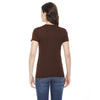 American Apparel Women's Brown Poly-Cotton Short Sleeve Crewneck T-Shirt