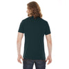American Apparel Unisex Black Aqua Poly-Cotton Short Sleeve Crewneck T-Shirt