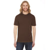 American Apparel Unisex Brown Poly-Cotton Short Sleeve Crewneck T-Shirt