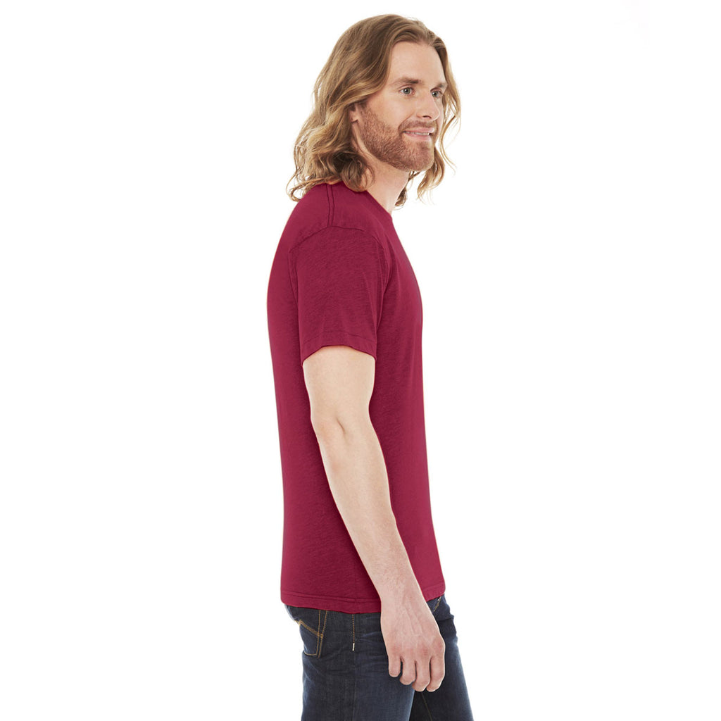 American Apparel Unisex Heather Red Poly-Cotton Short Sleeve Crewneck T-Shirt