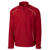 Cutter & Buck Men's Cardinal Red Tall WeatherTec Beacon Half-Zip Jacket