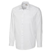 Cutter & Buck Men's White Tall Long Sleeve Epic Easy Care Spread Nailshead Shirt
