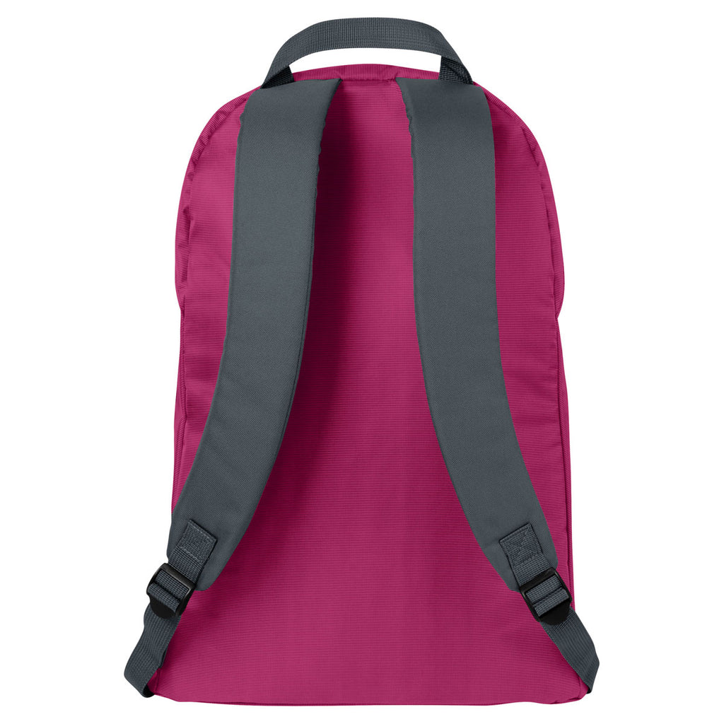 Port Authority Pop Raspberry/Smoke Grey Nailhead Backpack