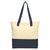 Port Authority Natural/Navy Colorblock Cotton Tote