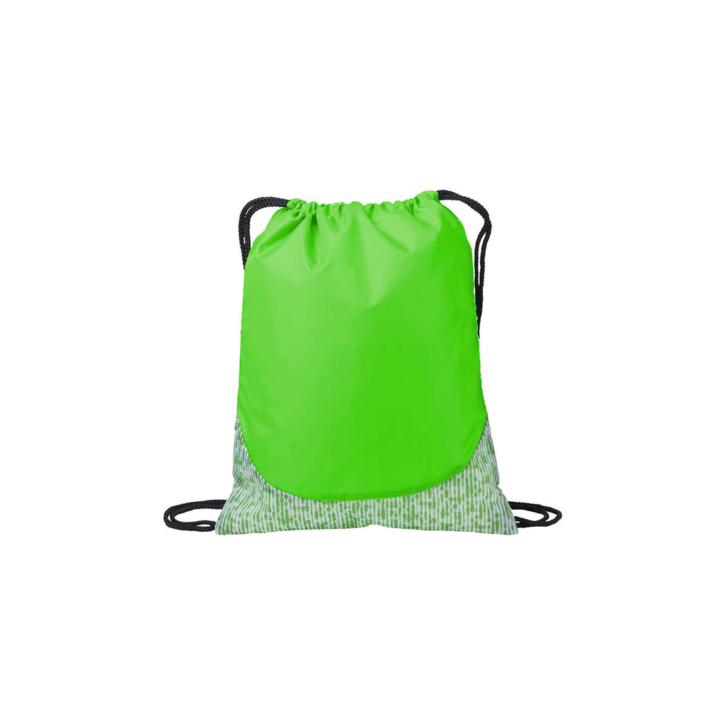 Port Authority Digital Lime Green Patterned Cinch Pack
