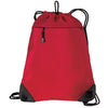Port Authority Chili Red Cinch Pack with Mesh Trim