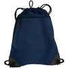 Port Authority Navy Cinch Pack with Mesh Trim