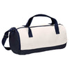 Port Authority True Navy/ Soft White Cotton Barrel Duffel