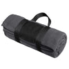 Port Authority Iron Grey Fleece Blanket with Carrying Strap